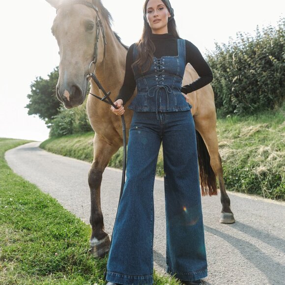 Austin Ultra High-Rise Wide Leg Jeans Kacey Musgraves Collection NWT - Picture 3 of 4